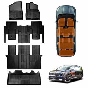 3D Heavy Duty Car Mats Boot Liner Floor Liner Full Set for Kia Carnival KA4 Series 2020-Onwards Cargo