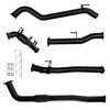 Ignite Exhausts Turbo Back For Toyota Hilux 2.8l Cat With Straight Pipe Only Black Aluminised Steel