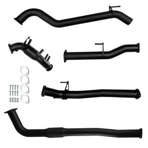 Ignite Exhausts Turbo Back For Toyota Hilux 2.8l Cat With Straight Pipe Only Black Aluminised Steel