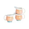 Nicola Spring 3 Piece Hand Printed Milk Jugs Set - Ceramic Porcelain Tea Coffee Cappuccino Pitchers - 300ml