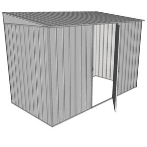 Build-a-Shed 1.5 x 2 x 3m Single Hinged Side Door Skillion Shed - Zinc