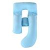 Catzon U-shaped Pregnancy Pillow Side Sleeping Belly Support-skyblue