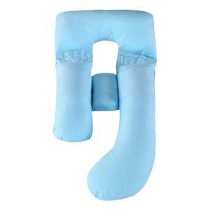 Catzon U-shaped Pregnancy Pillow Side Sleeping Belly Support-skyblue