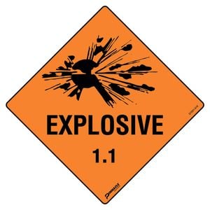 Pinnacle 270 x 270mm Metal Explosive 1 Sign
