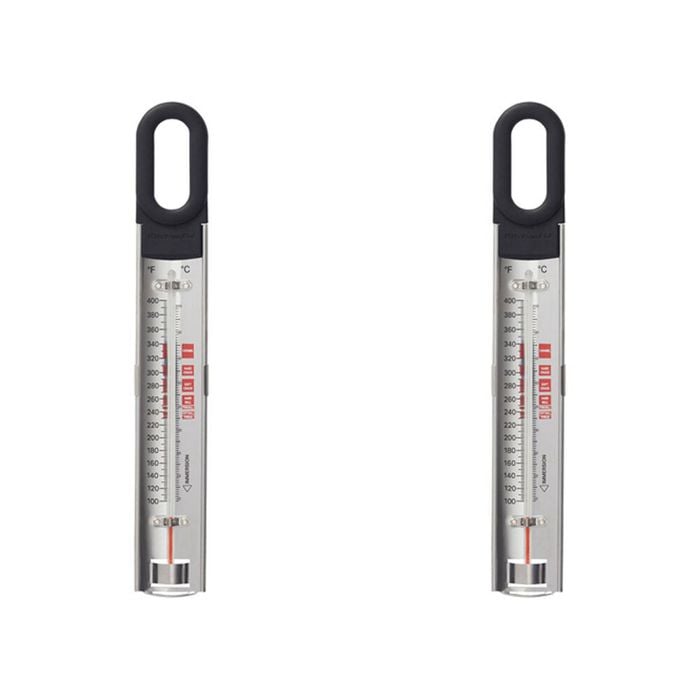2PK KitchenAid Caddy Paddle Cooking Thermometer Stainless Steel 31cm Silver/BLK