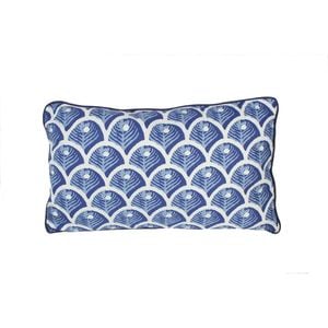 Maine & Crawford Holmes 50x30cm Reverse Print Cotton Cushion - Blue