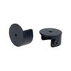 Pillar 16mm Black Curtain Rod Stirrup Bracket - 2 Pack