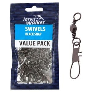 Jarvis Walker Snap Fishing Swivels  - Black