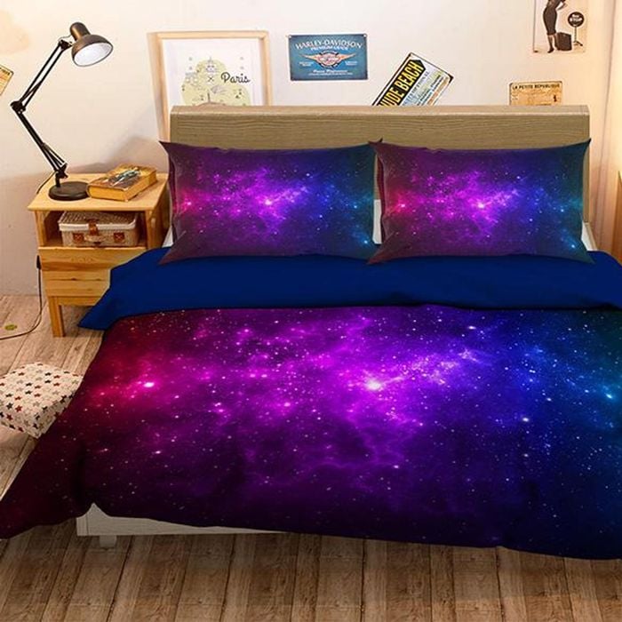 3D Purple Starry Sky 111 Bedding Set Pillowcases Quilt Duvet Cover Set Queen King