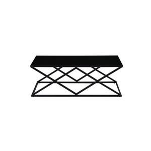 Elegant Collections Black Glass Beverly Coffee Table