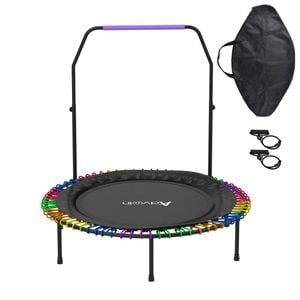 Advwin Mini Fitness Trampoline 48" Rebounder with Adjustable Foam Handle