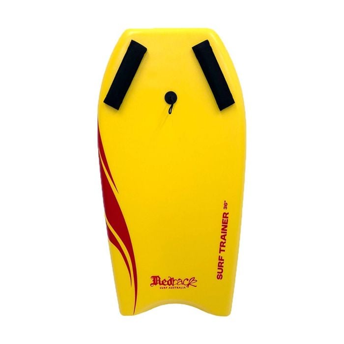 Redback Speed Grip Kids Surf Bodyboard W/ Padded Handles & Wrist Leash 36 In