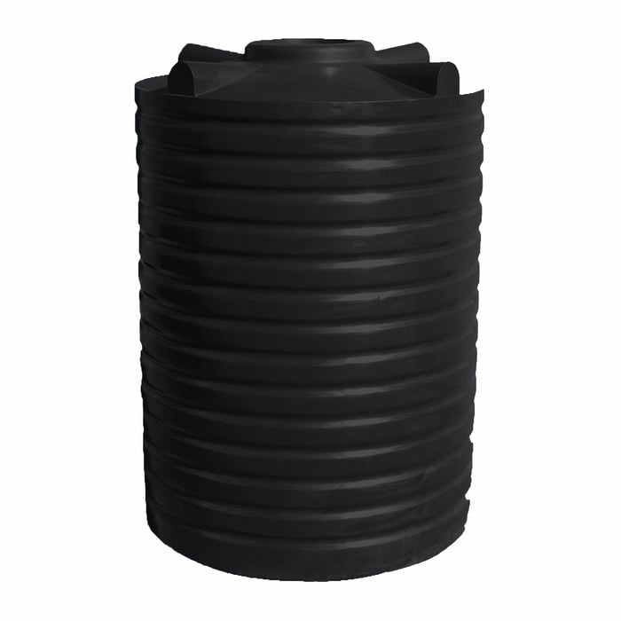 Clark Tanks 3000L Round Poly Water Tank - Charcoal