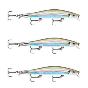 3x Rapala 12cm RipStop Shallow Jerkbait Hard Body Fishing Lures - Moss Back