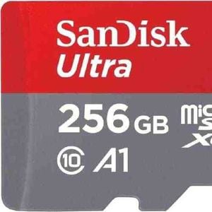 SanDisk 256GB Ultra microSDXC 100Mb/s Class 10 UHS-I Micro SD Card With Adapter