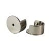Pillar 25mm Brushed Chrome Curtain Rod Stirrup Bracket - 2 Pack