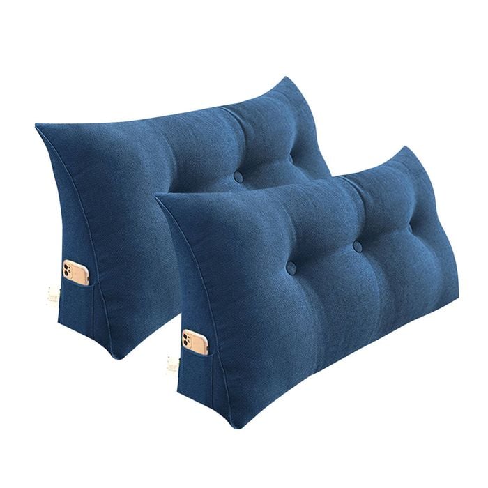 SOGA 2x 100cm Blue Wedge Bed Pillows