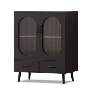 ALFORDSON Buffet Sideboard Black 100cm