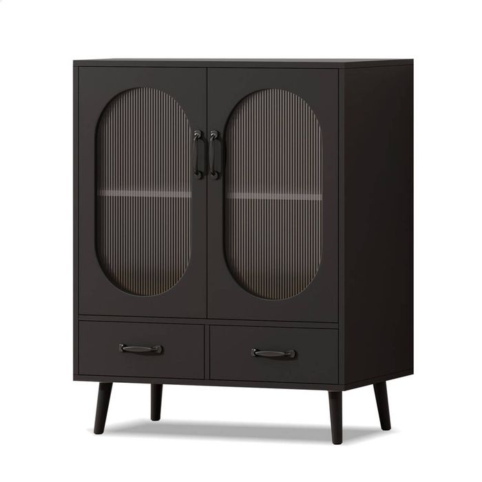 ALFORDSON Buffet Sideboard Black 100cm