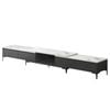 Foret Expandable Tv Stand Entertainment Unit Marble Pattern Cabinet Drawer Shelf