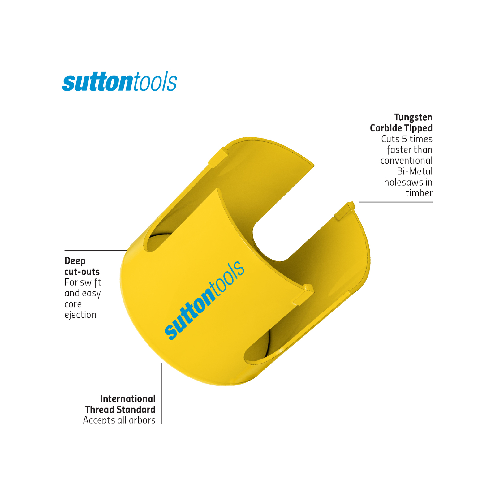 Sutton Tools 70mm TCT Multi Purpose Seamless Holesaw Bunnings Australia