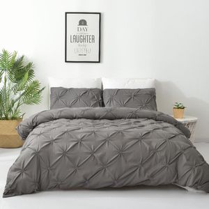 Dreamfields Super King Stone Diamond Embroidery Pintuck Quilt/Doona/Duvet Cover Set