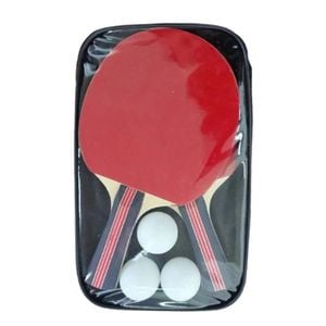 TOPONE Table Tennis Paddle Set 2 Bats/3 Balls, Premium Rubber Grip & High-Speed Performance