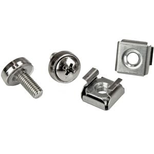 StarTech.com Rack Screws - 20 Pack - Installation Tool - 12 mm M5 Screws - M5 Nuts - Cabinet Mounting Screws