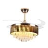 Windora Leontis 42" Gold Crystal Chandelier with DC Ceiling Fan & 3CCT LED Remote Control