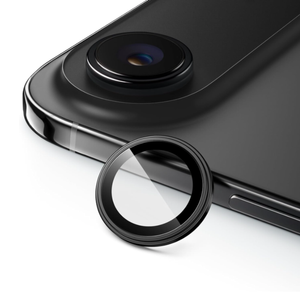 Metal Camera Lens Glass Individual Eagle Protector Cover - For Apple iPhone 17 Air (Black)