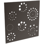 ProtectorAl 300-1200w x 300-1200h Satin Black Fireworks Unframed Solid Aluminium Decorative Panel 