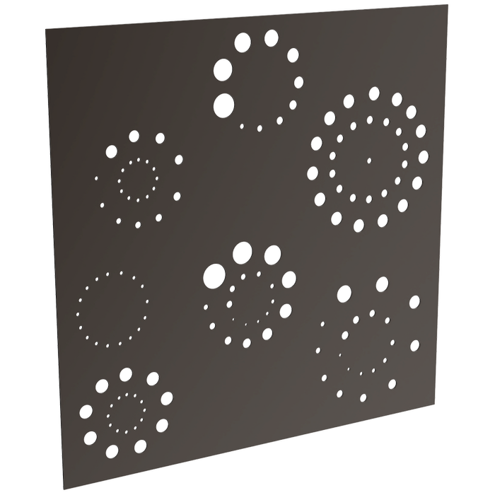 ProtectorAl 300-1200 x 300-1200 Black Satin Fireworks Unframed Solid Aluminium Decorative Panel 
