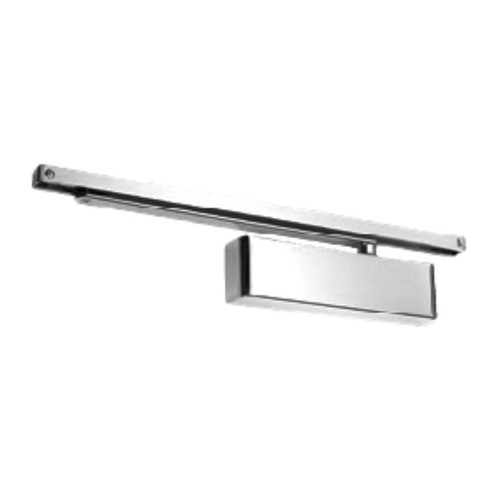 Zanda 75mm Silver Slimline Closer Cover & Slide Aremset Door Closer