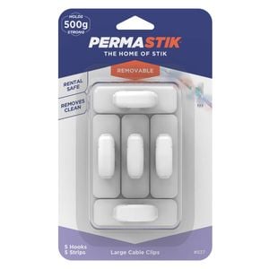 Permastik Large Cable Clips - 5 Pack