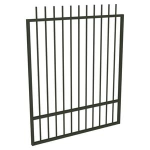 ProtectorAl 800 - 1200 x 1500mm Woodland Grey Aluminium Pool Gate Picket Top With Mid Rail