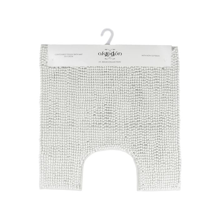 Ardor Toggle 50x50cm Contoured Bath Mat White