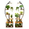 2 Pack Tall Plant Stand Indoor with Grow Lights 7-Tiered Large Metal Plant Shelf