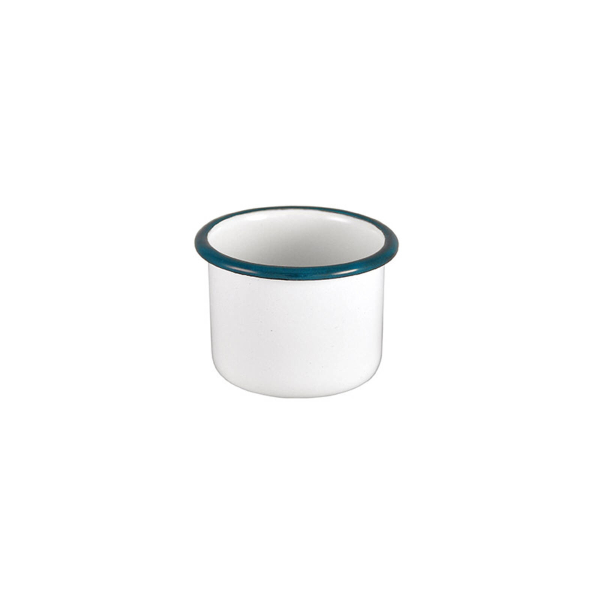 Urban Style Enamelware 5x4cm Ramekin w/ Blue Rim - White - Bunnings ...