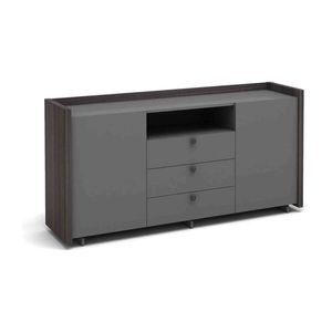 Modern Home RADDIX Credenza Cabinet  160cm(L)x40cm(W)x80cm(H) - Grey & Brown