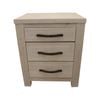 Foxglove Bedside Tables 3 Drawers Storage Cabinet Shelf Side End Table - White