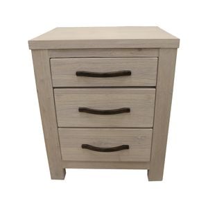 Foxglove Bedside Tables 3 Drawers Storage Cabinet Shelf Side End Table - White