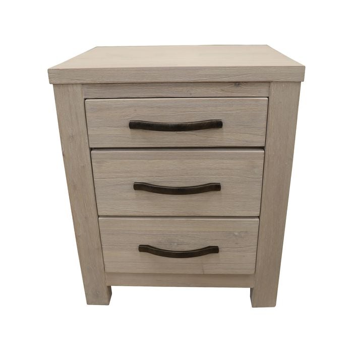 Foxglove Bedside Tables 3 Drawers Storage Cabinet Shelf Side End Table - White