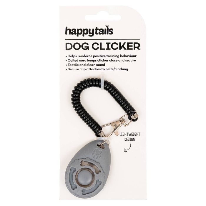 Happy Tails Dog Training Clicker with Carabiner and Strap