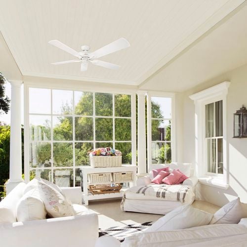 Hunter's ceiling fan in a living room setting