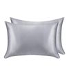 Catzon 2 Pcs Luxury Silky Satin Pillowcases for Hair and Skin 50X66cm-Silver Grey