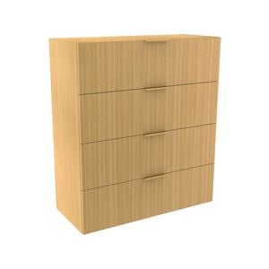 Lugna 1024 x 900 x 380mm Sand 4 Drawer Storage Cabinet