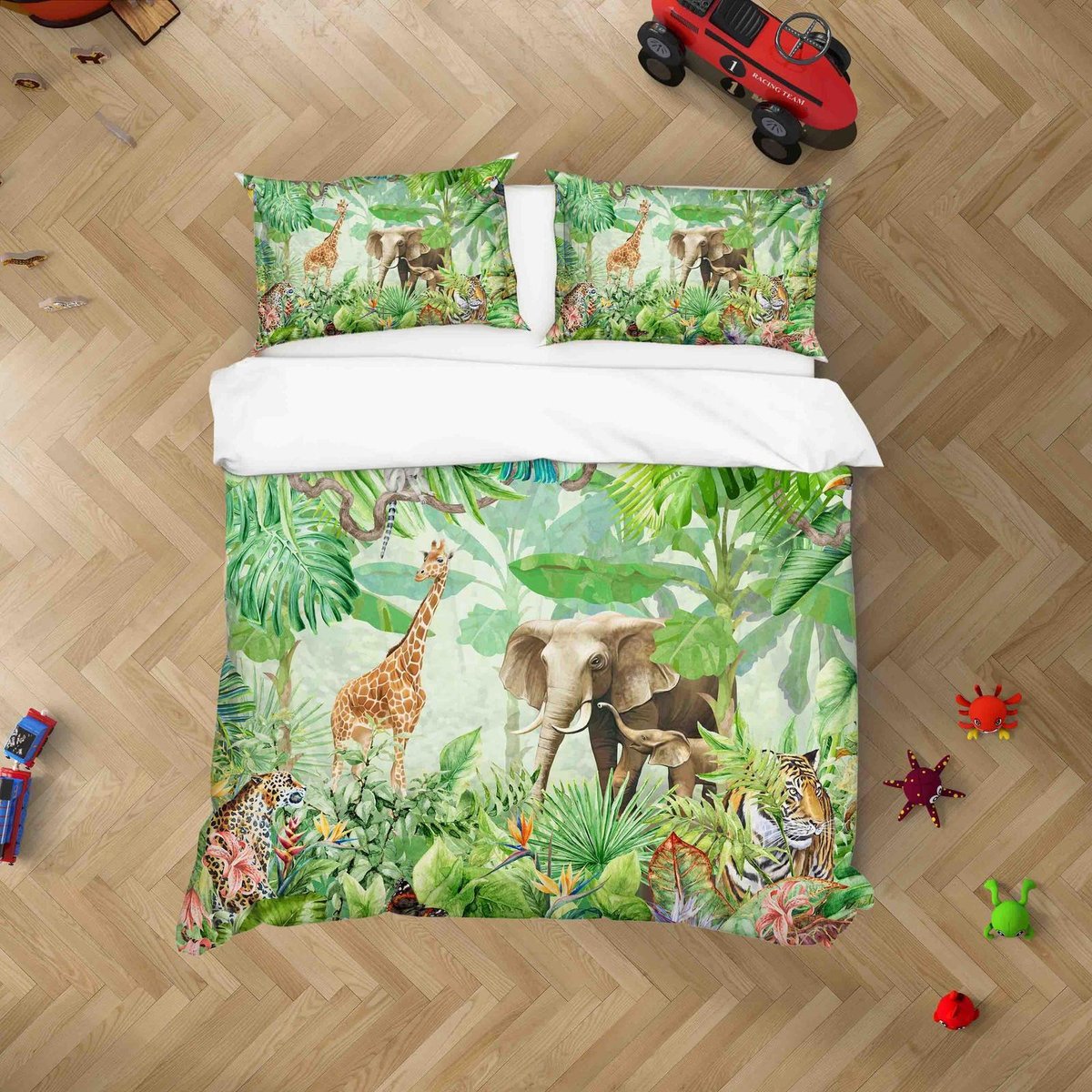 Jungle Elephant Quilted Table Topper NCU0DDK537