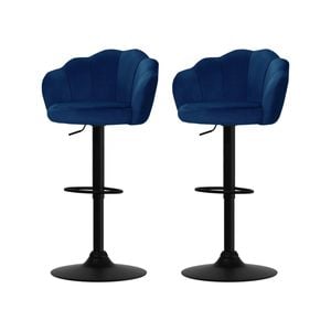 Adjustable Artiss 2x Bar Stools Blue