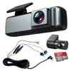 Elinz Dual Lens No Screen Dash Cam 1080P+720P WiFi App Control Supercapacitor Compact Discreet Car DVR 32GB Hardwire Kit