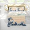 3D Abstract Blue Sea Waves Quilt Cover Set Bedding Set Pillowcases 174